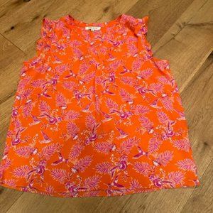 Rose + Olive Sleeveless Shirt Size Large